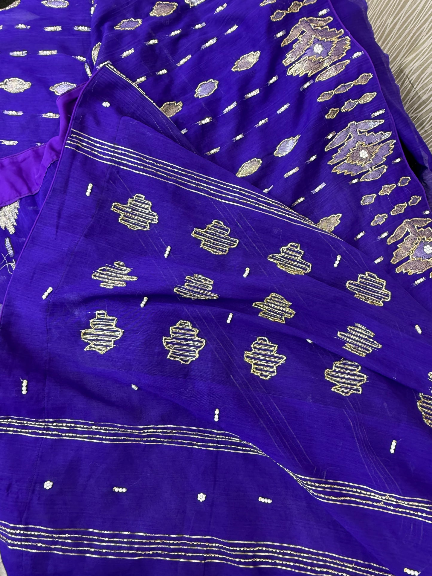 Neel Pari- Jamdani Saree