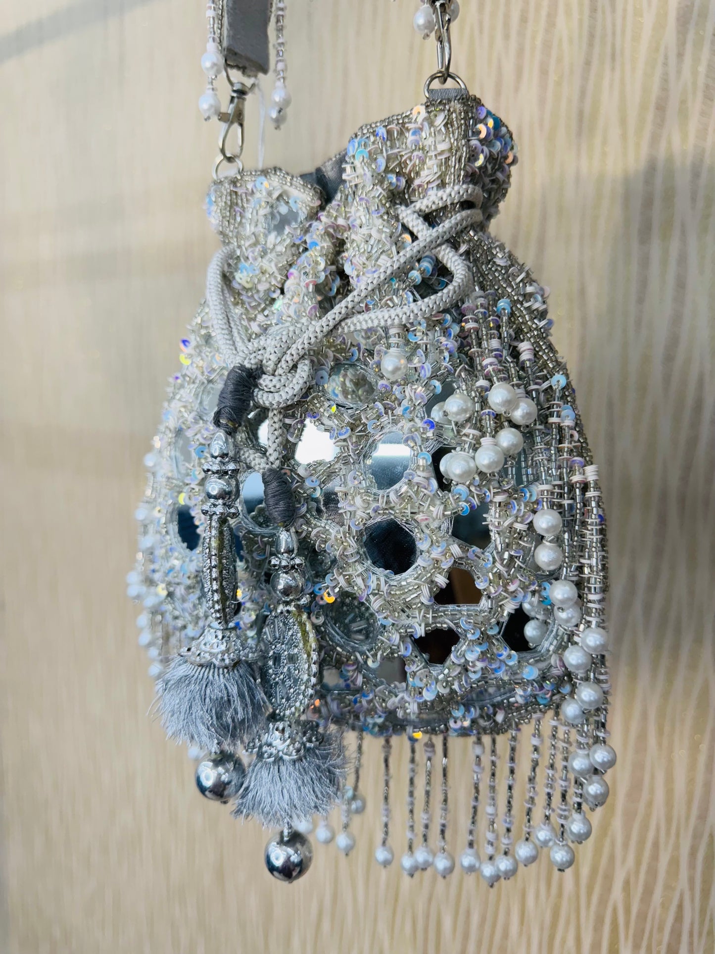 Moonlit Frost- Potli Purse