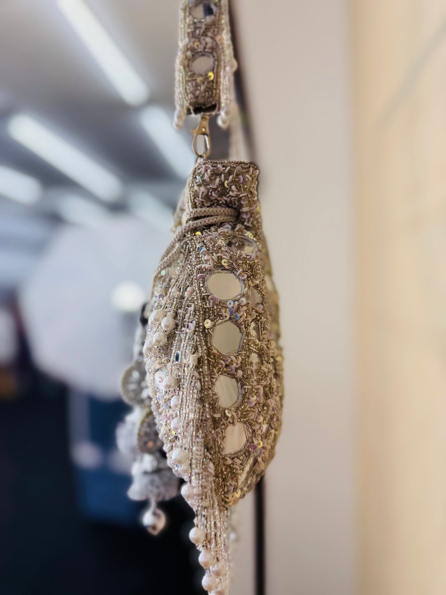 Moonlit Frost- Potli Purse