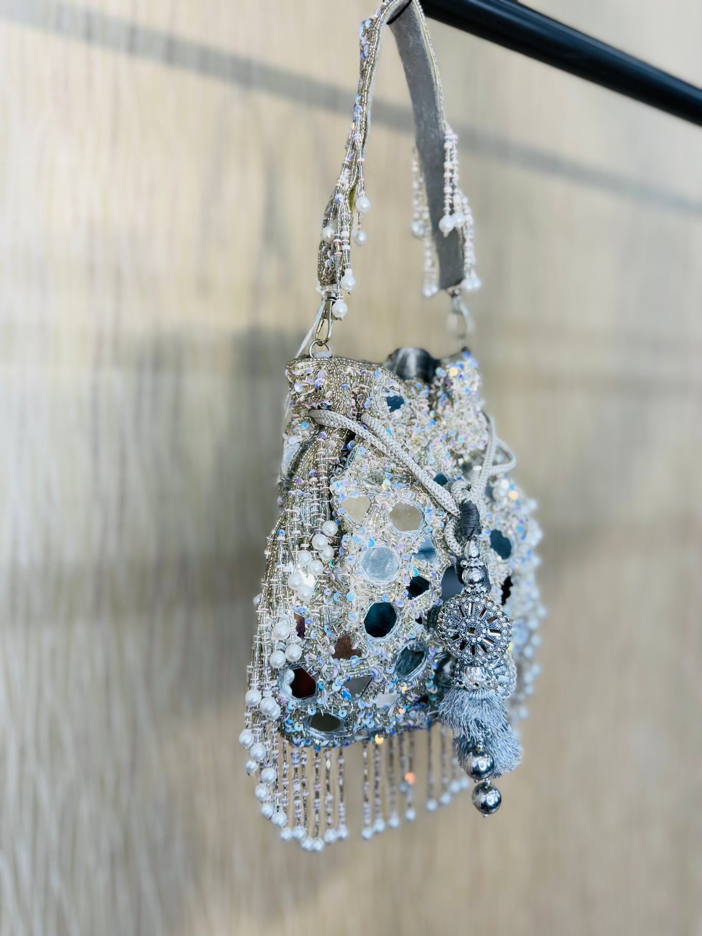 Moonlit Frost- Potli Purse