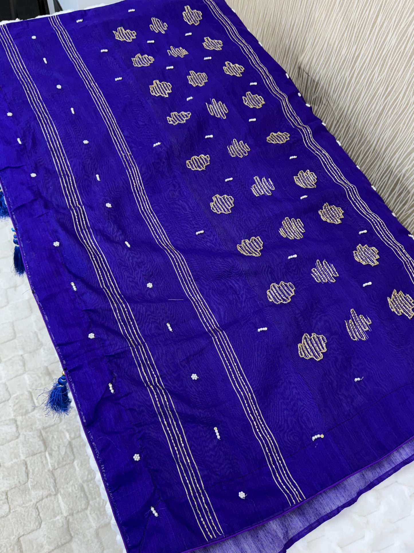 Neel Pari- Jamdani Saree