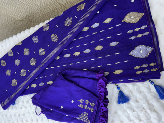 Neel Pari- Jamdani Saree