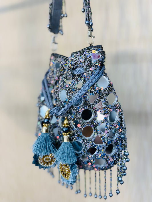 Midnight Reflections- Potli Purse