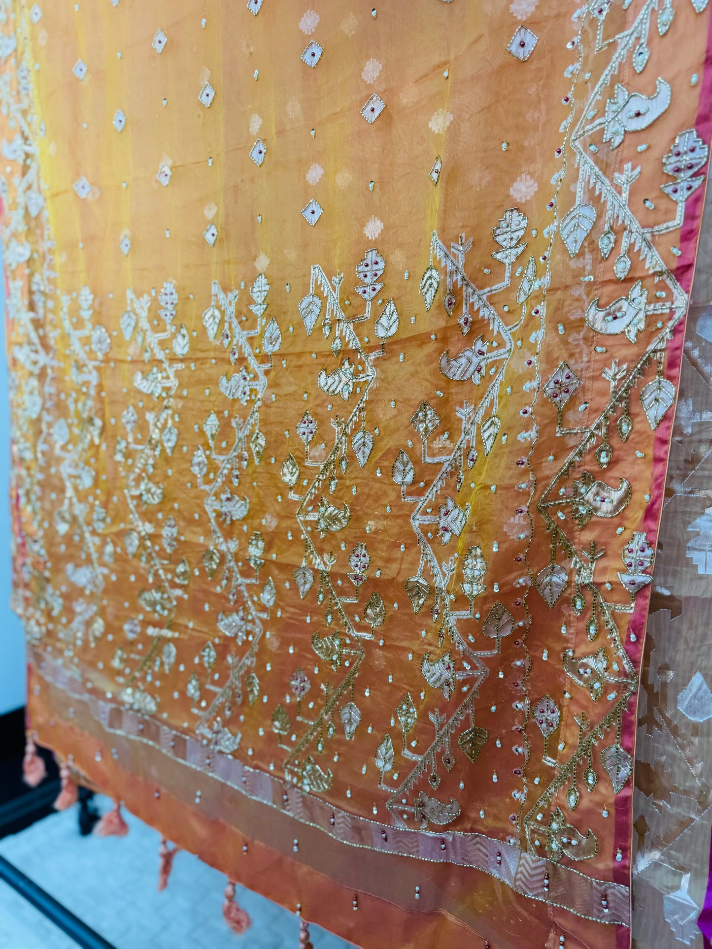 Zafran Dori- Jamdani Saree